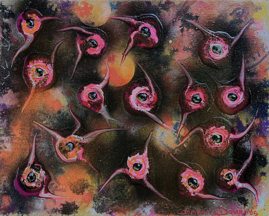 "Quantum Elephant Eyes" 8" x 10"