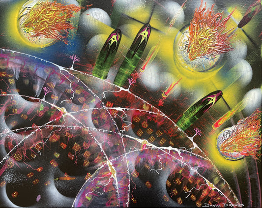 "WHEN WORLDS COLLIDE" 16" X 20"